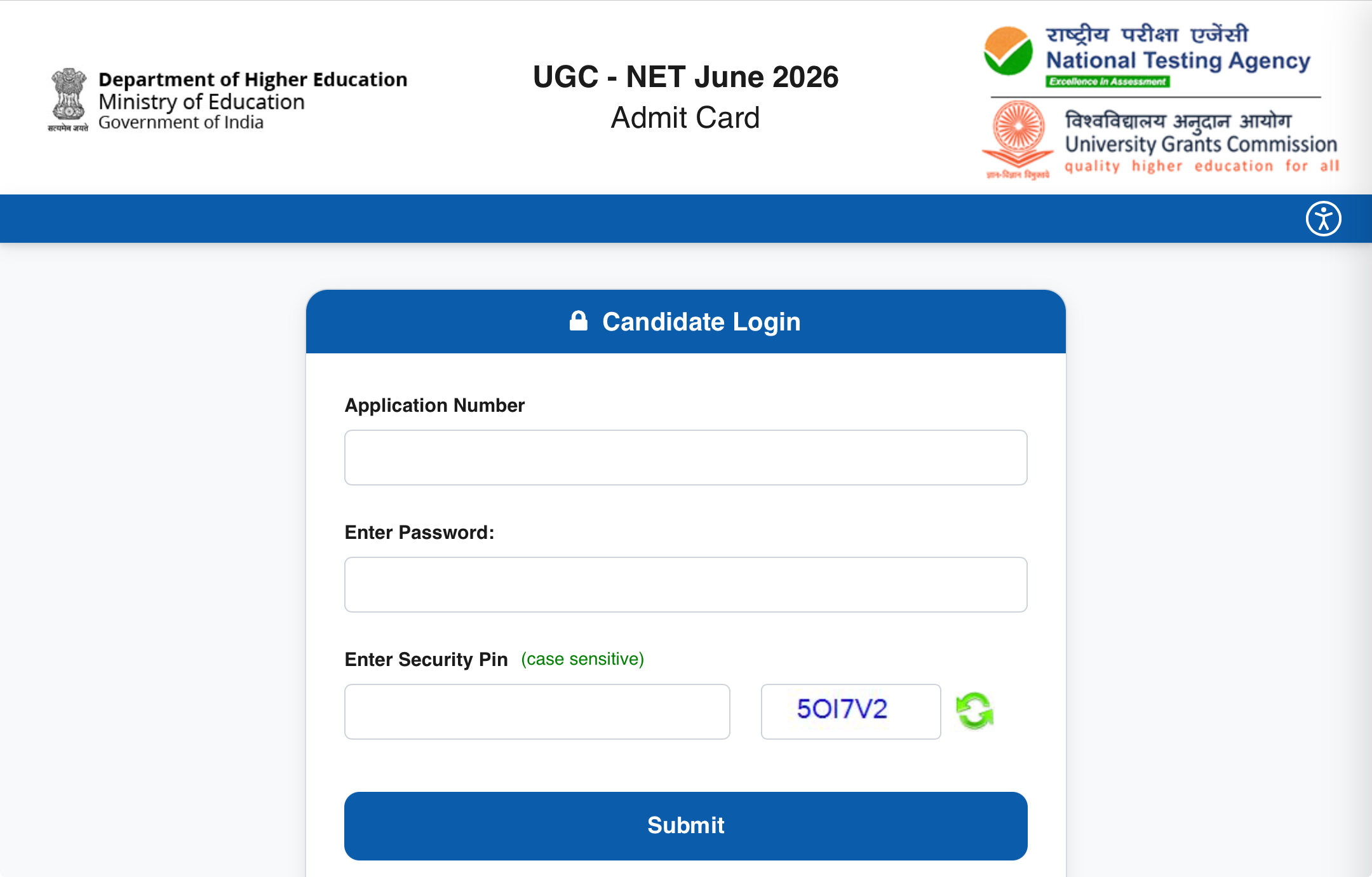 UGC NET Admit Card 2026 Portal