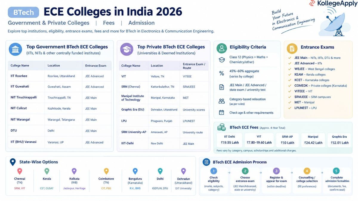 BTech ECE colleges in India