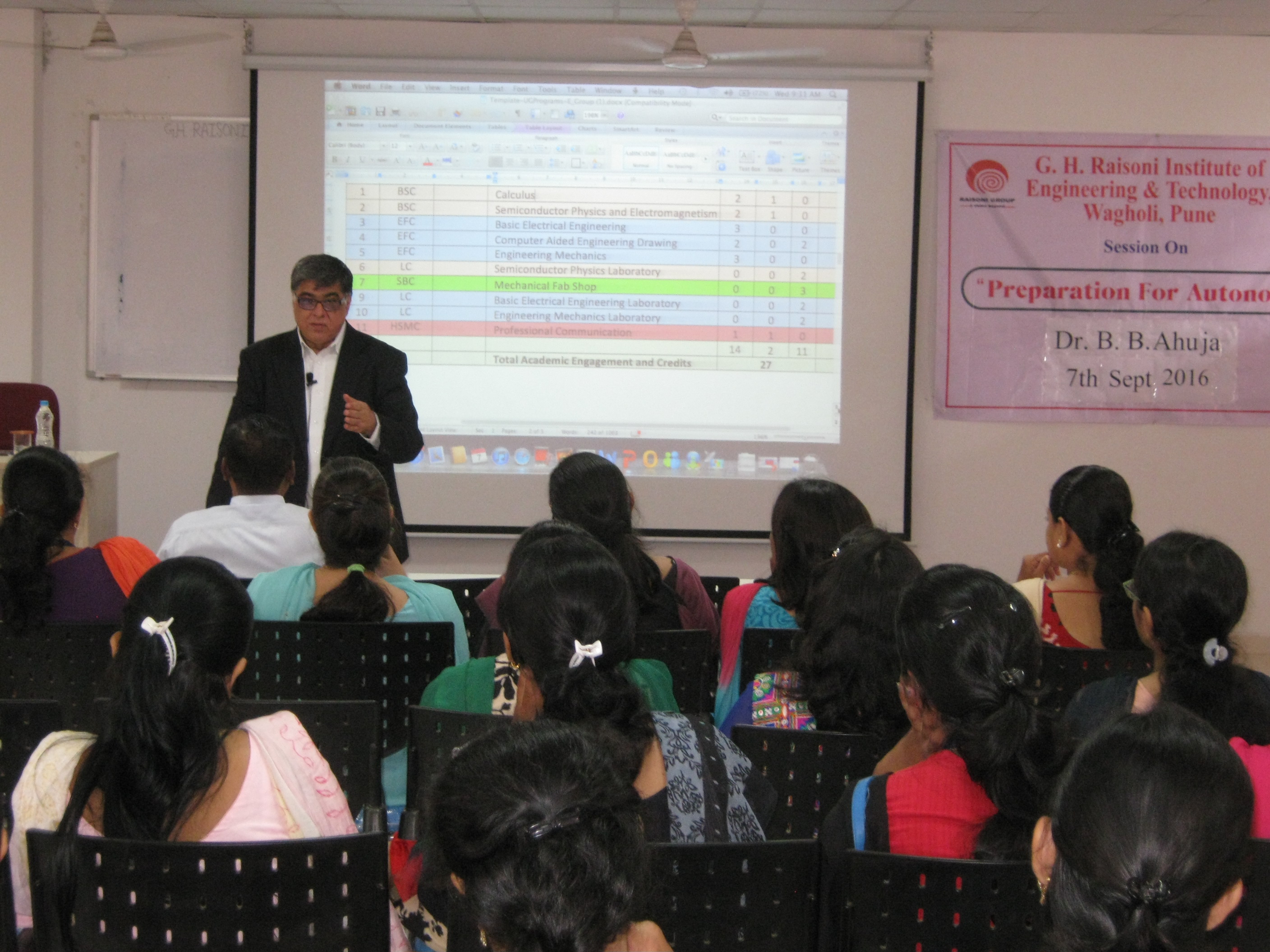 GHRCEM Seminar hall