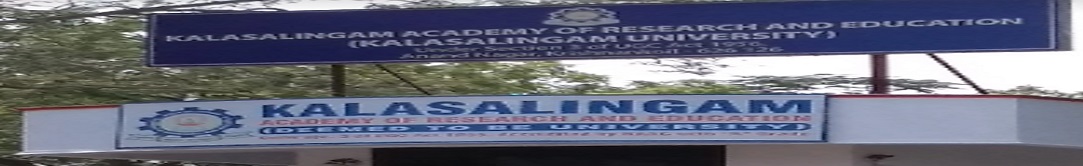 Kalasalingam University Tamil Nadu Entrance(2)