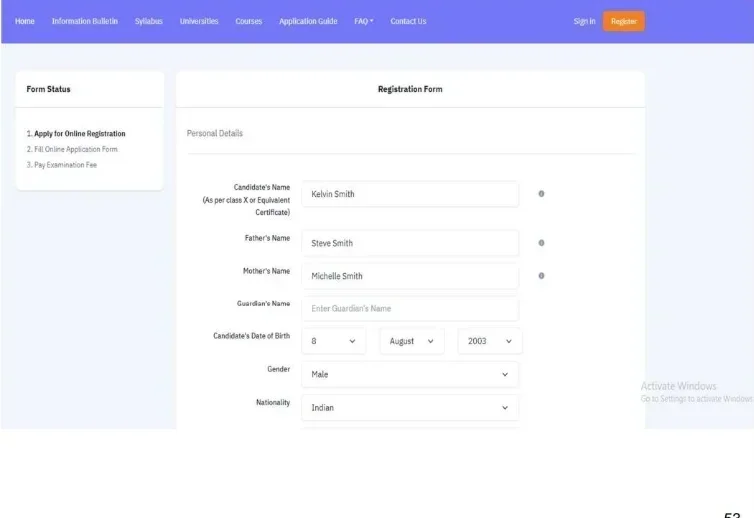 CUET PG Application Window