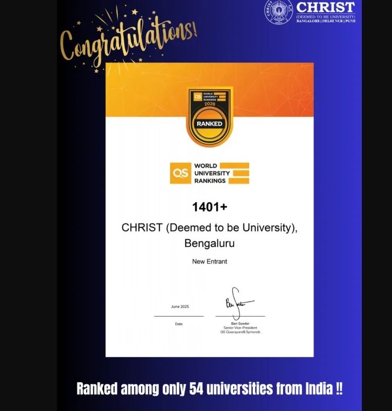 Christ (Deemed to be University), Bengaluru ranking