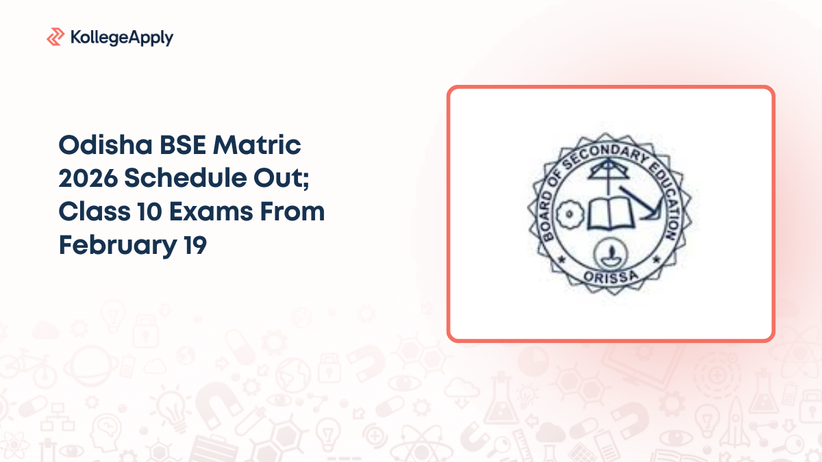  Odisha BSE Matric 2026 Schedule Out; Class 10 Exams From February 19
