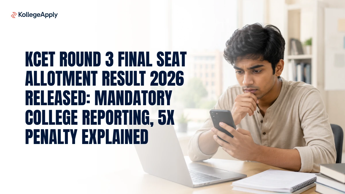 KCET Round 3 Final Seat Allotment Result 2026 Released: Check Details Here