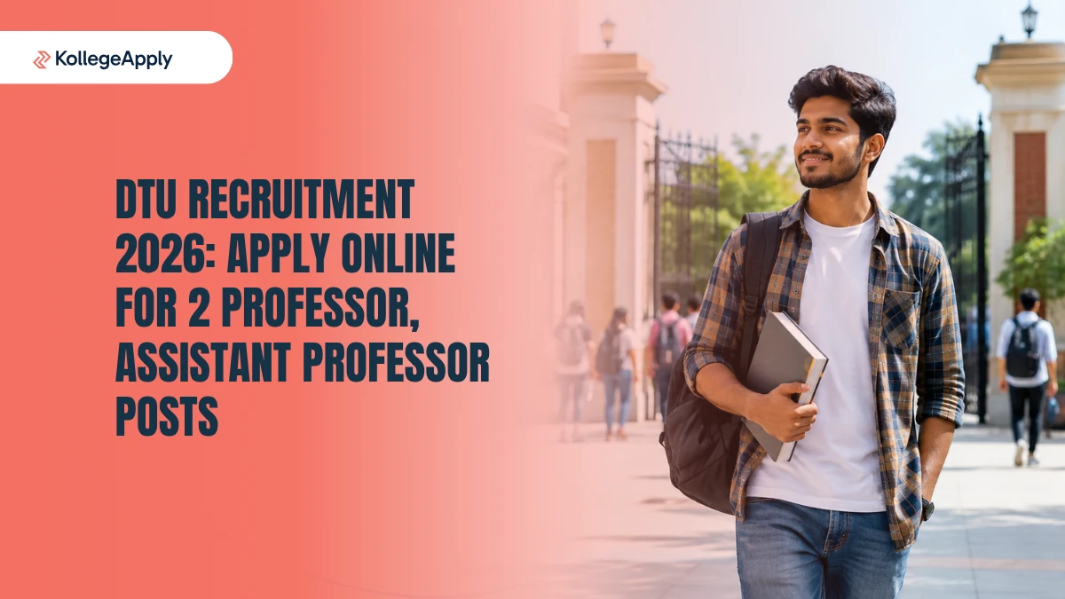 DTU Recruitment 2026: Apply Online for 2 Professor, Assistant Professor Posts