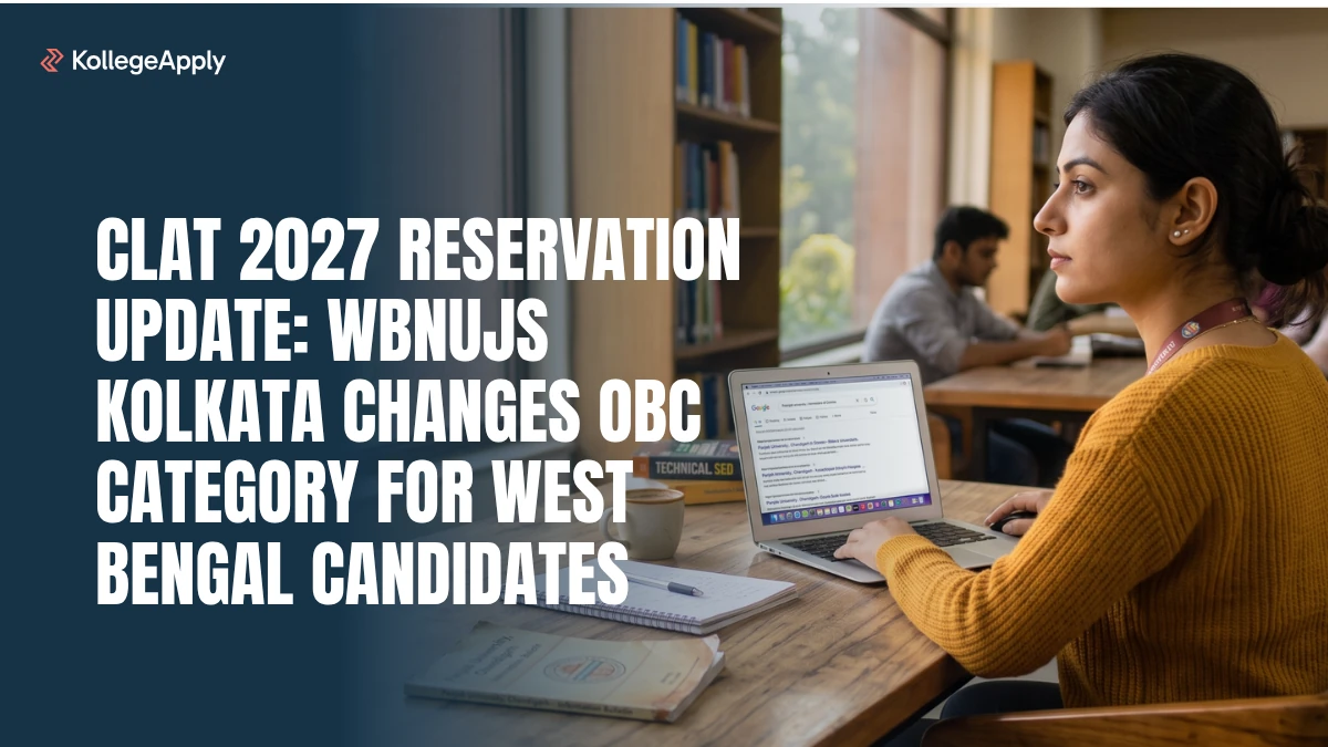 CLAT 2027 Reservation Update: WBNUJS Kolkata Changes OBC Category for West Bengal Candidates

