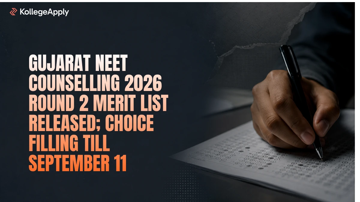 Gujarat NEET Counselling 2026 Round 2 Merit List Released: Check Steps, Last Date & Documents Here
