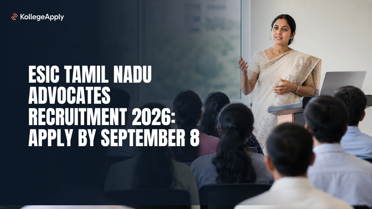 ESIC Tamil Nadu Advocates Recruitment 2026: Apply by September 8