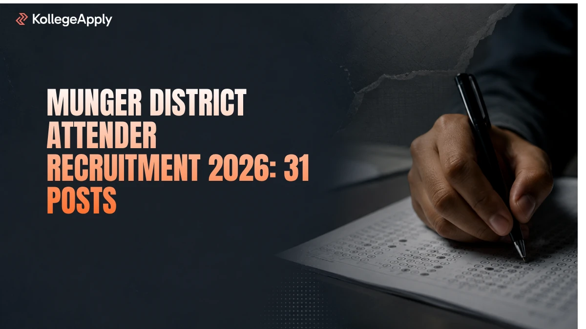 Munger District Attender Recruitment 2026: 31 Posts                  