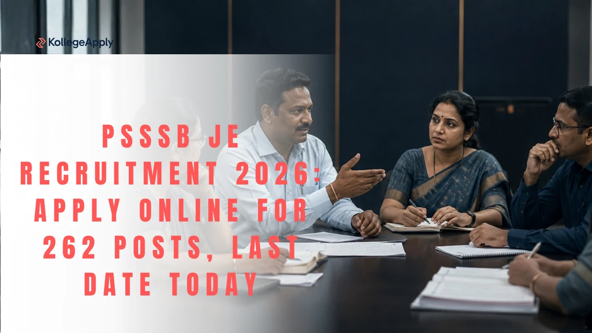 PSSSB JE Recruitment 2026: Apply Online for 262 Posts, Last Date Today