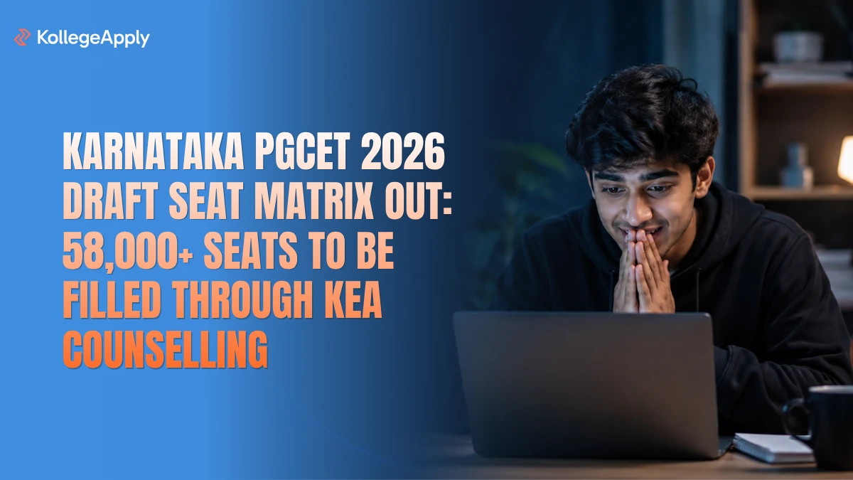 Karnataka PGCET 2026 Draft Seat Matrix OUT: 58,000+ Seats to be Filled Through KEA Counselling