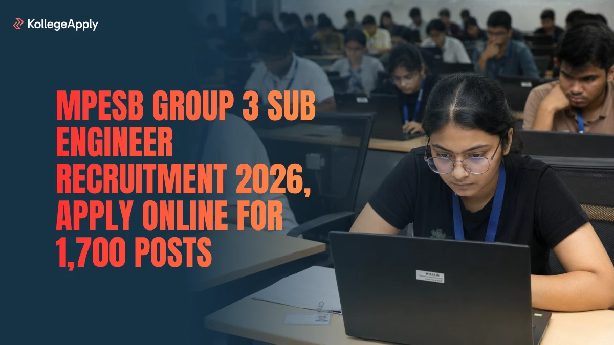 MPESB Group 3 Sub Engineer Recruitment 2026, Apply Online for 1,700 Posts