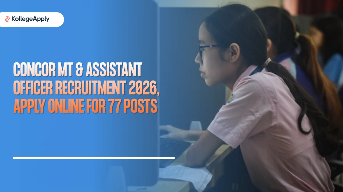 CONCOR MT & Assistant Officer Recruitment 2026, Apply Online for 77 Posts