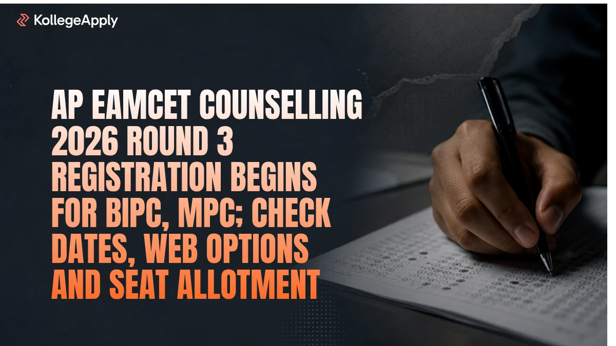 AP EAMCET Counselling 2026: Round 3 Registration Begins for BiPC, MPC; Check Dates, Web Options Here