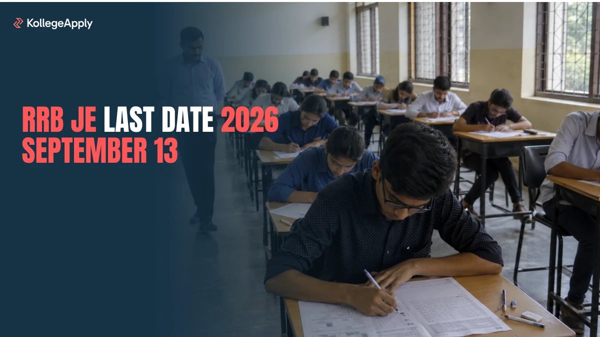 RRB JE Last Date 2026: Apply by September 13                                  