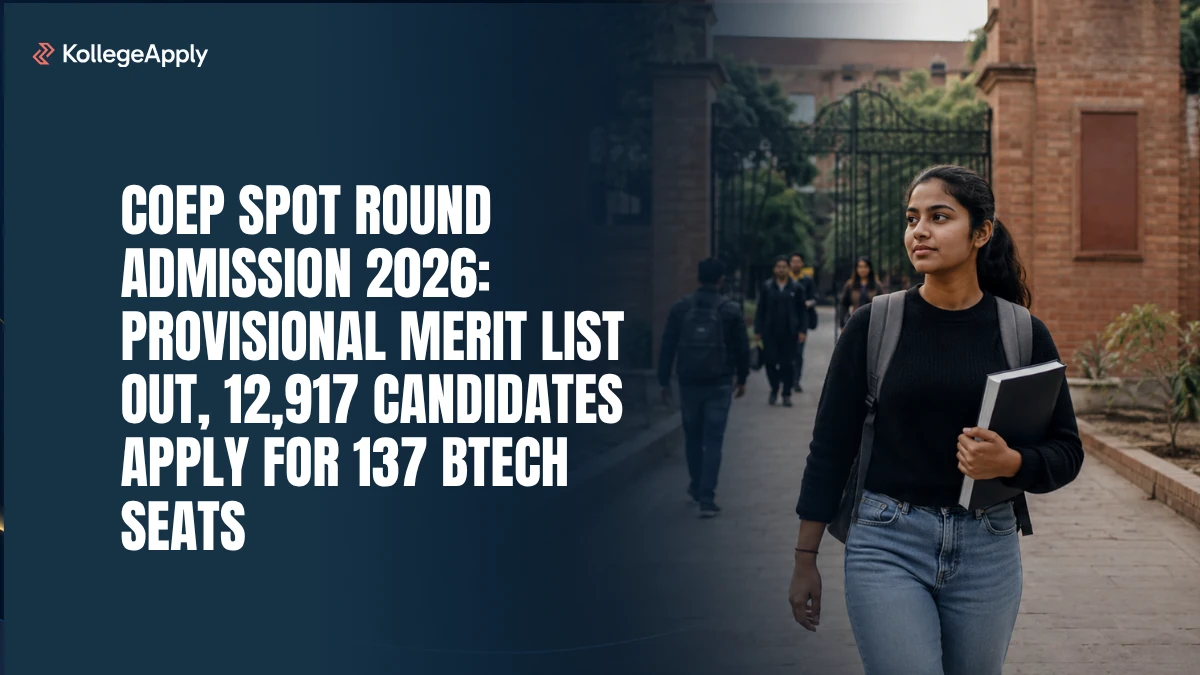 COEP Spot Round Admission 2026: Provisional Merit List Out, Check Details Here