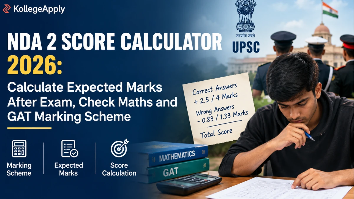 NDA 2 Score Calculator 2026: Calculate Expected Marks After Exam, Check Maths and GAT Marking Scheme