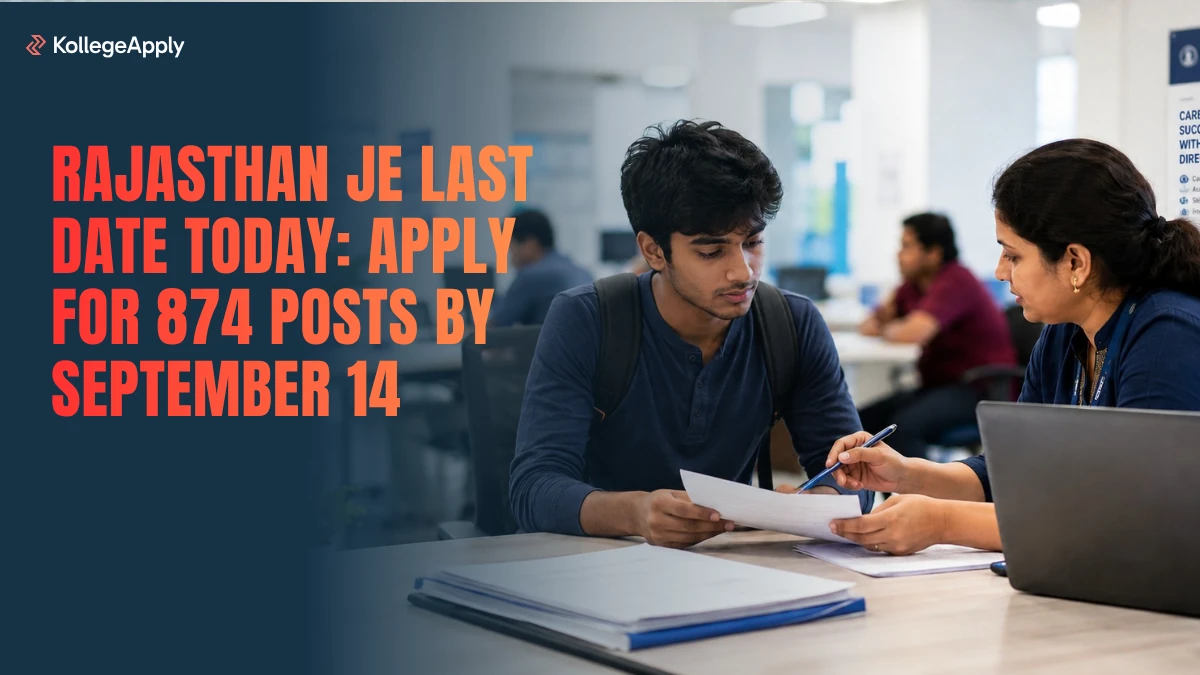 Rajasthan JE Last Date Today: Apply for 874 Posts by September 14