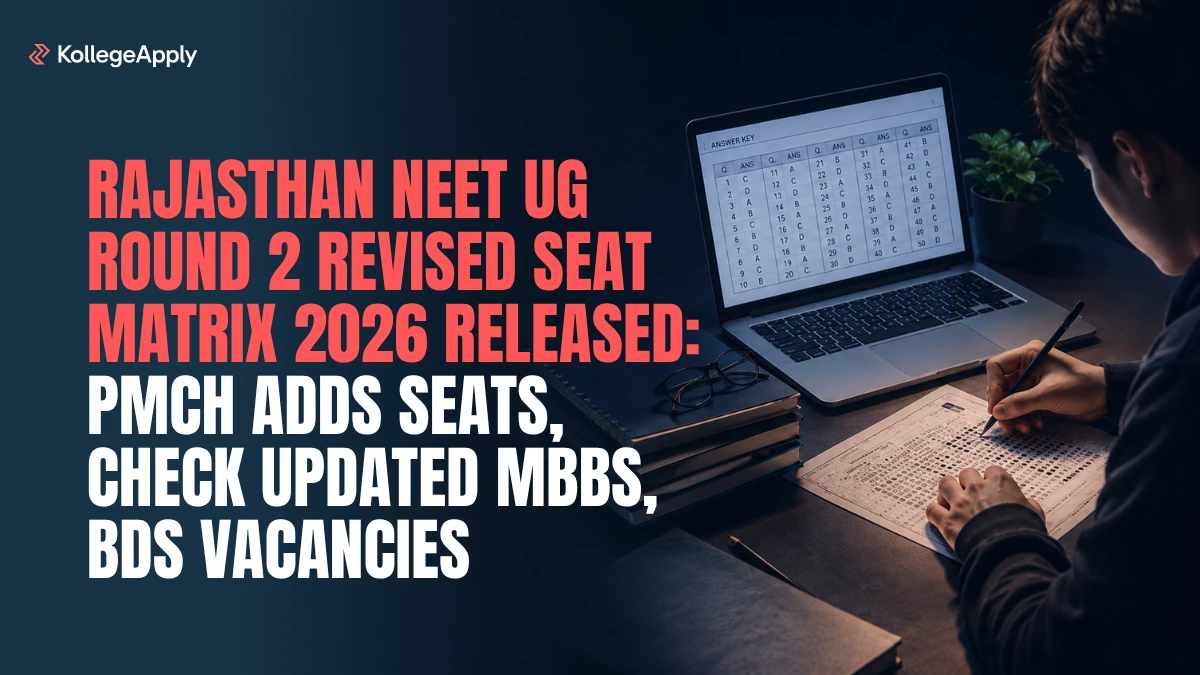 Rajasthan NEET UG Round 2 Revised Seat Matrix 2026 Released: PMCH Adds Seats, Check Vacancies Here