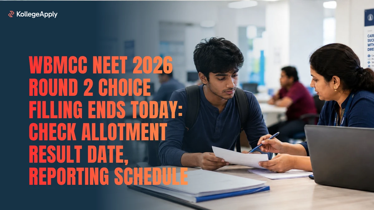 WBMCC NEET 2026 Round 2 Choice Filling Ends Today: Check Allotment Result Date, Reporting Schedule