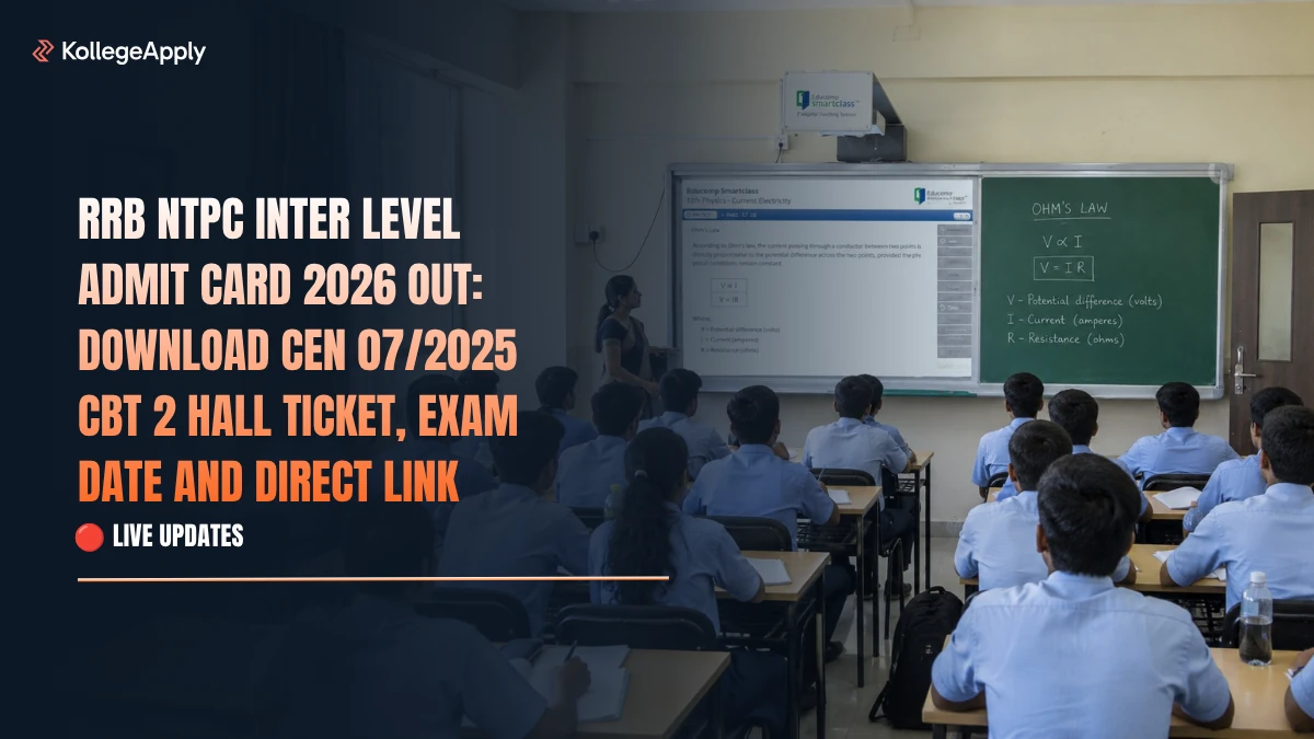 RRB NTPC Inter Level Admit Card 2026 Out: Download CEN 07/2025 CBT 2 Hall Ticket, and Direct Link