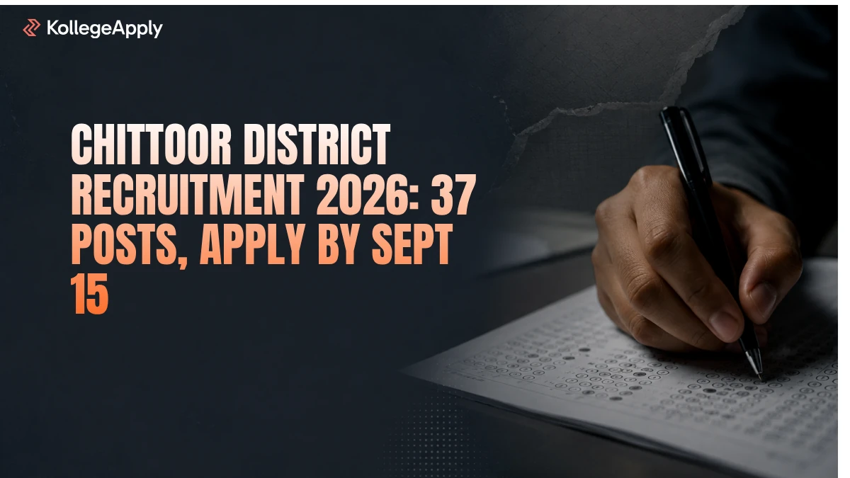 Chittoor District Recruitment 2026: 37 Posts, Apply by Sept 15