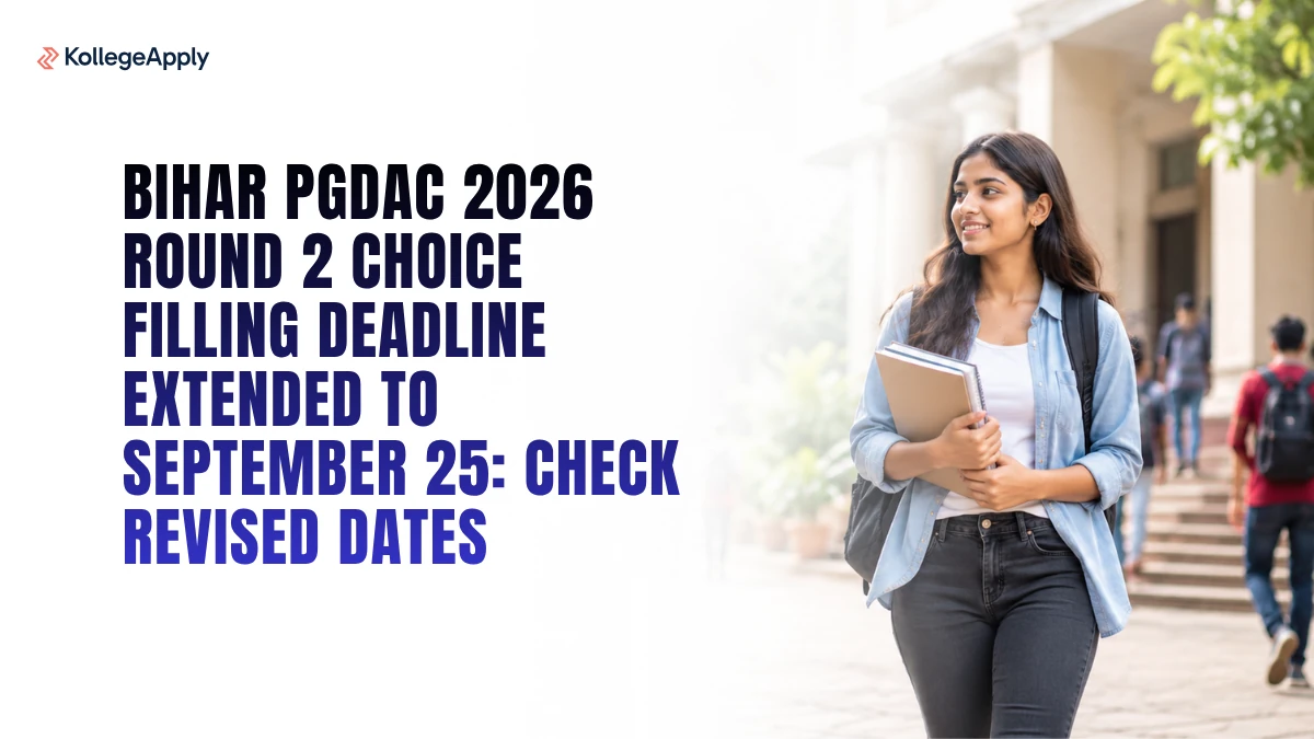 Bihar PGDAC 2026 Round 2 Choice Filling Deadline Extended to September 25: Check Revised Dates