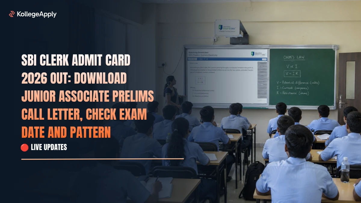 SBI Clerk Admit Card 2026 Out: Download Junior Associate Prelims Call Letter, Check Exam Date Here