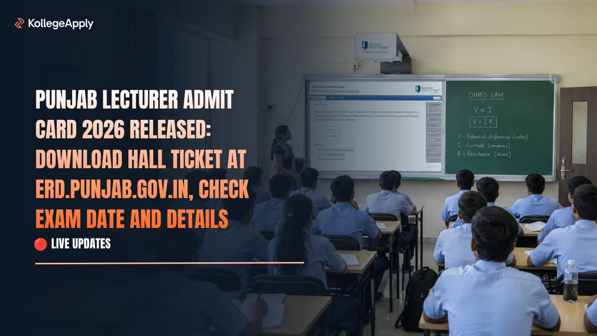 Punjab Lecturer Admit Card 2026 Released: Download Hall Ticket, Check Exam Date and Details Here