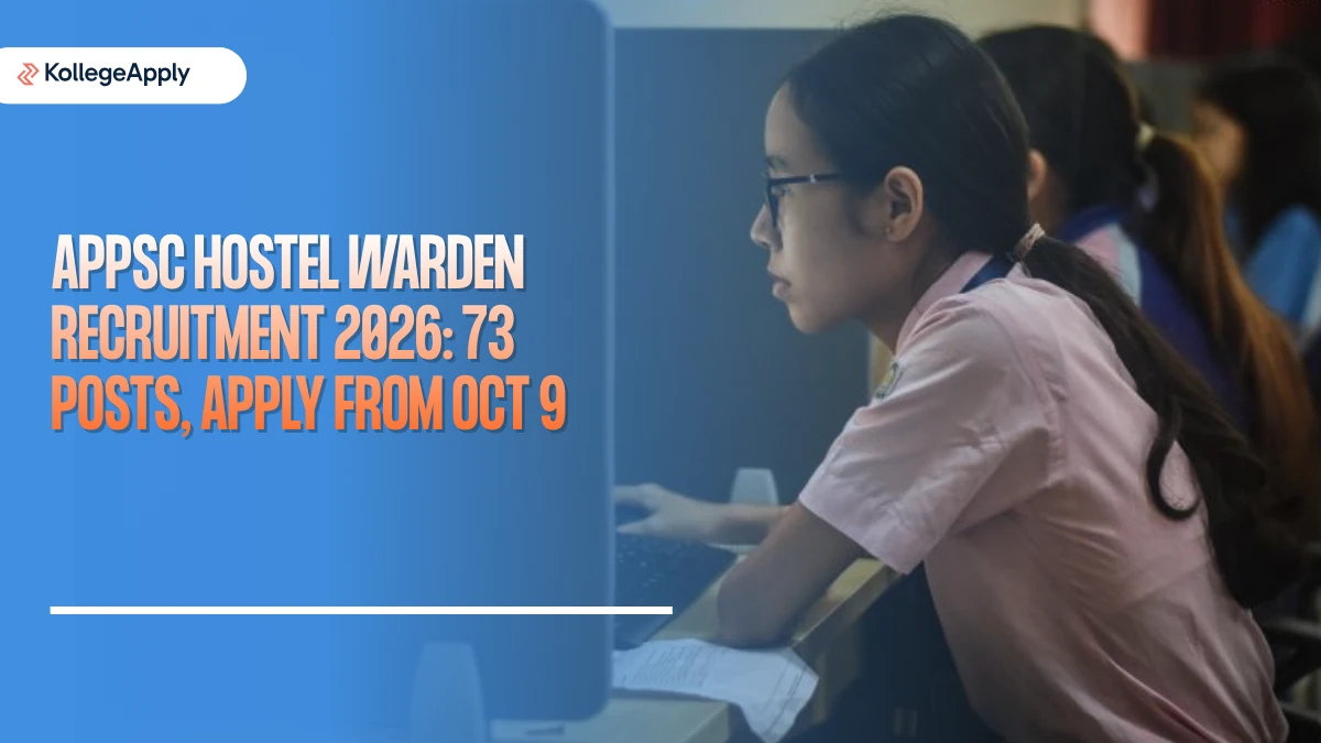 APPSC Hostel Warden Recruitment 2026: 73 Posts, Apply From Oct 9