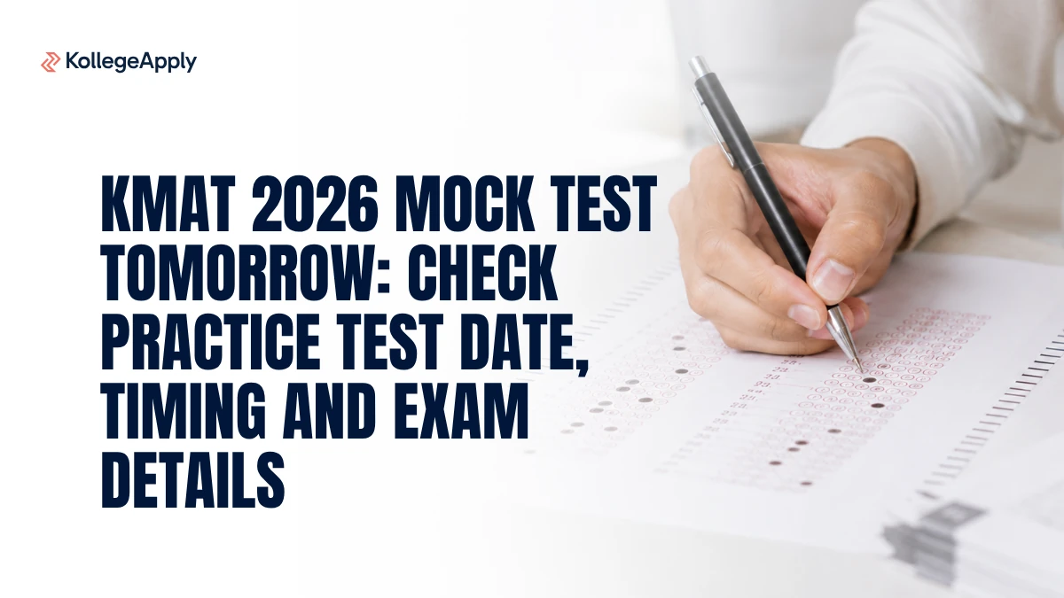 KMAT 2026 Mock Test Tomorrow: Check Practice Test Date, Timing and Exam Details Here

