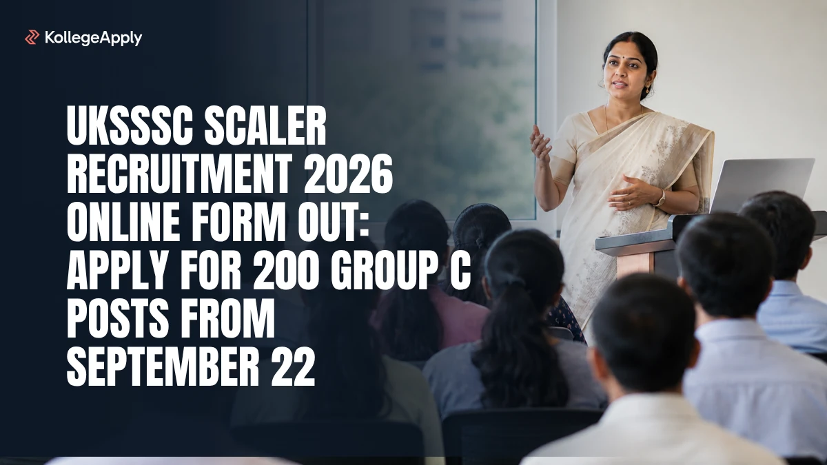 UKSSSC Scaler Recruitment 2026 Online Form Out: Apply for 200 Group C Posts, Details Here