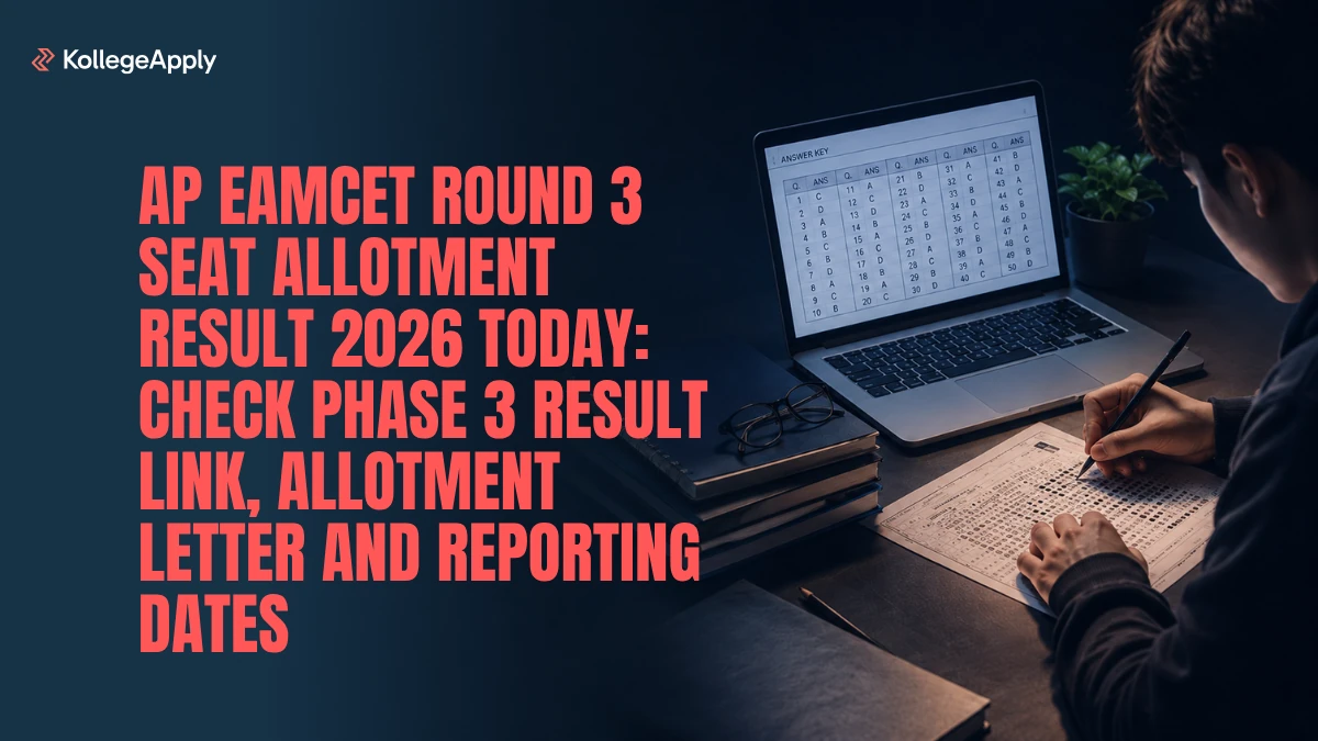 AP EAMCET Round 3 Seat Allotment Result 2026 (Today): Check Phase 3 Result Link and Reporting Dates