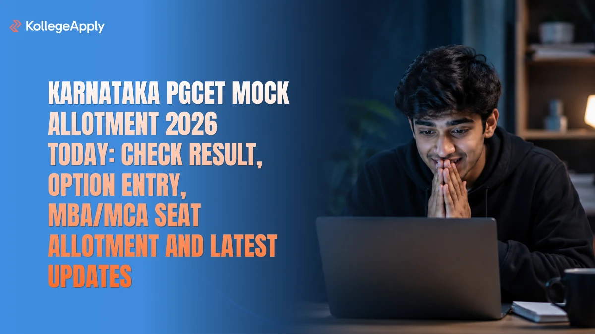 Karnataka PGCET Mock Allotment 2026 Result, Dates and Option Entry