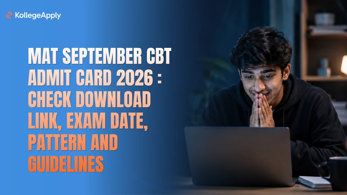 MAT September CBT Admit Card 2026: Download Hall Ticket, Exam Date