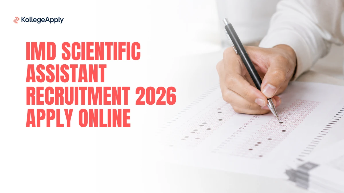 IMD Scientific Assistant Recruitment 2026 Apply Online       