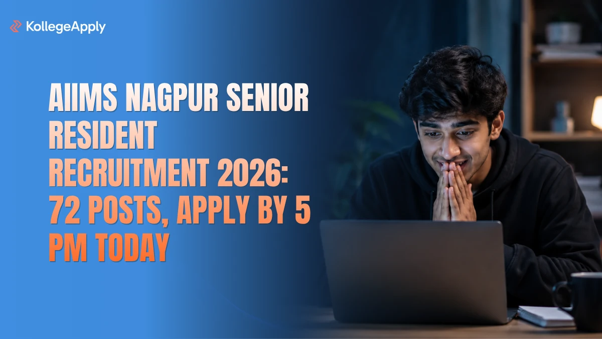 AIIMS Nagpur Senior Resident Recruitment 2026: 72 Posts, Apply by 5 PM Today