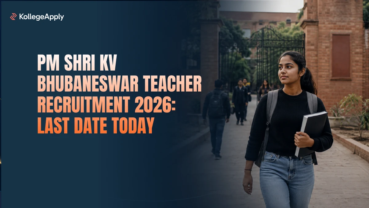 PM SHRI KV Bhubaneswar Teacher Recruitment 2026: Last Date Today