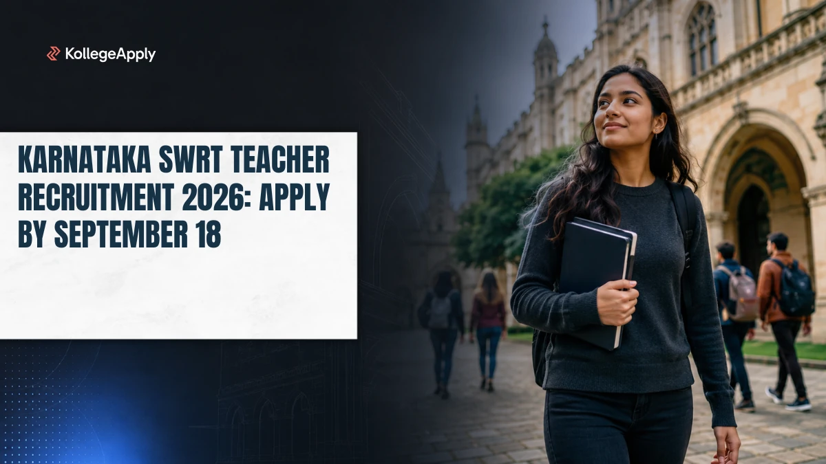 Karnataka SWRT Teacher Recruitment 2026: Apply by September 18