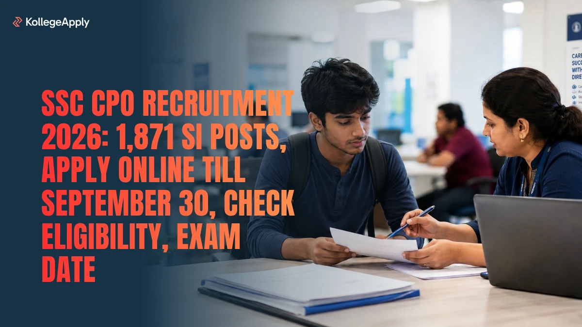 SSC CPO Recruitment 2026: Apply Online Till September 30, Check Eligibility, Exam Date Here