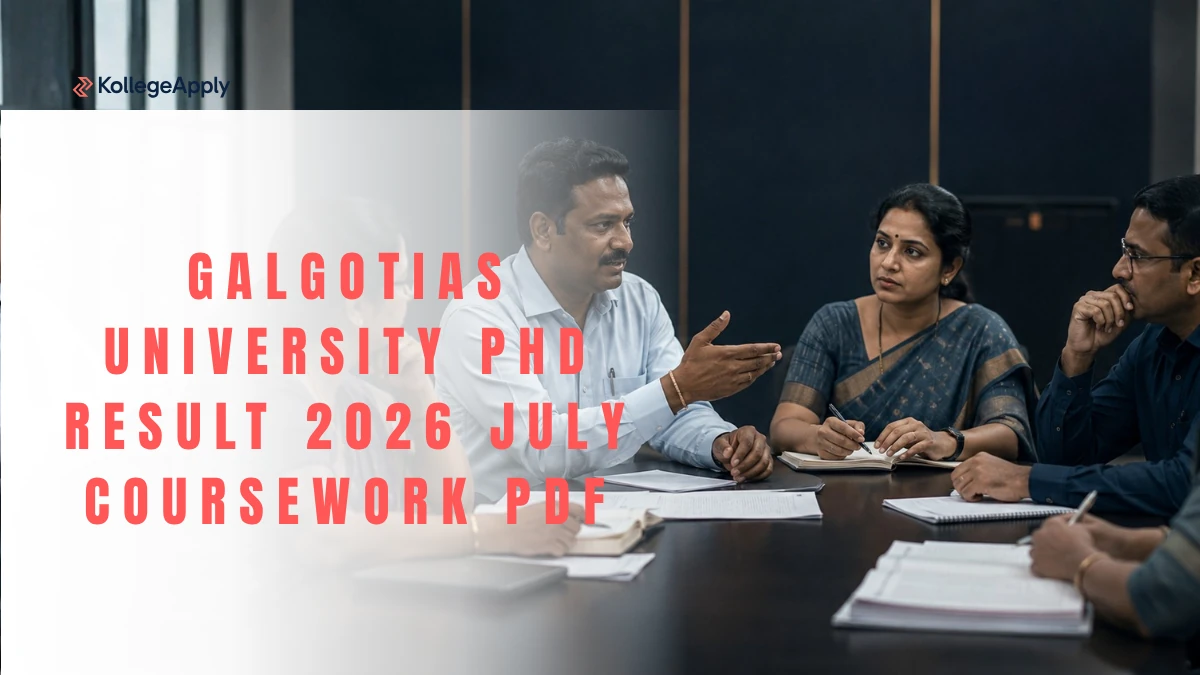 Galgotias University PhD Result 2026 July Coursework PDF     