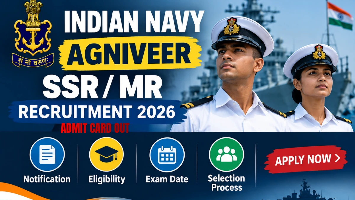 Indian Navy Agniveer SSR MR Recruitment 2026: Admit Card Out, Check Direct Link, Exam Date Here