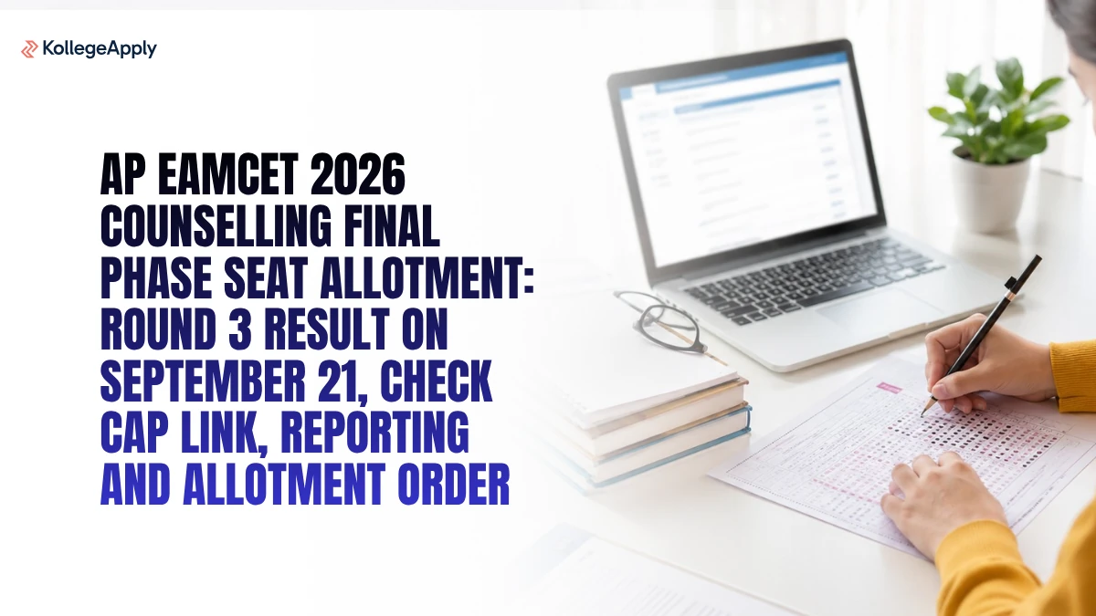 AP EAMCET 2026 Counselling Final Phase Seat Allotment: Round 3 Result Today, Check CAP Direct Link