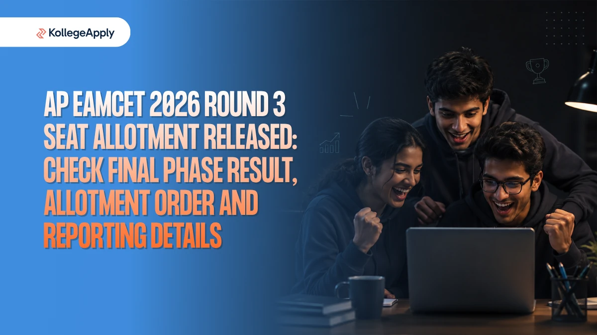 AP EAMCET 2026 Round 3 Seat Allotment Released: Check Final Phase Result,  Reporting Details Here