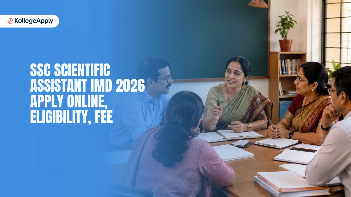 SSC Scientific Assistant IMD 2026 Apply Online, Eligibility, Fee