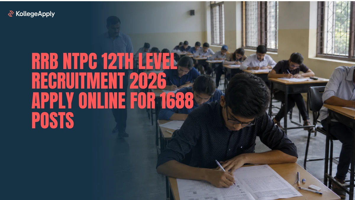 RRB NTPC 12th Level Recruitment 2026 Apply Online for 1688 Posts