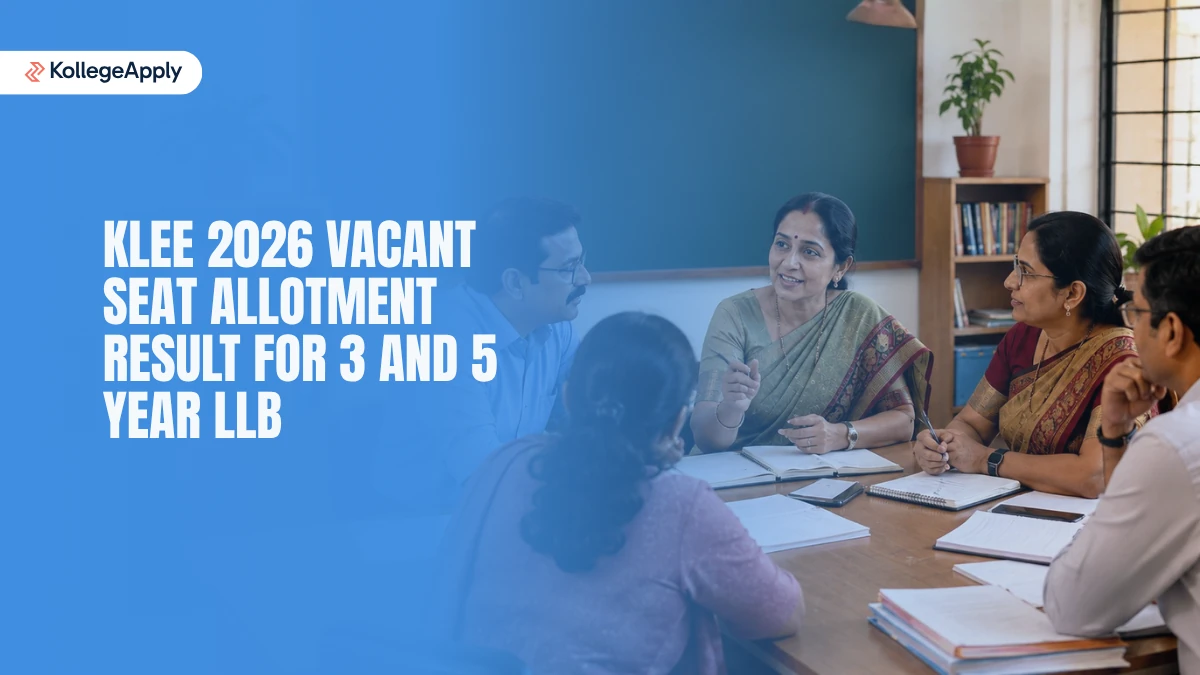 KLEE 2026 Vacant Seat Allotment Result for 3 and 5 Year LLB    
