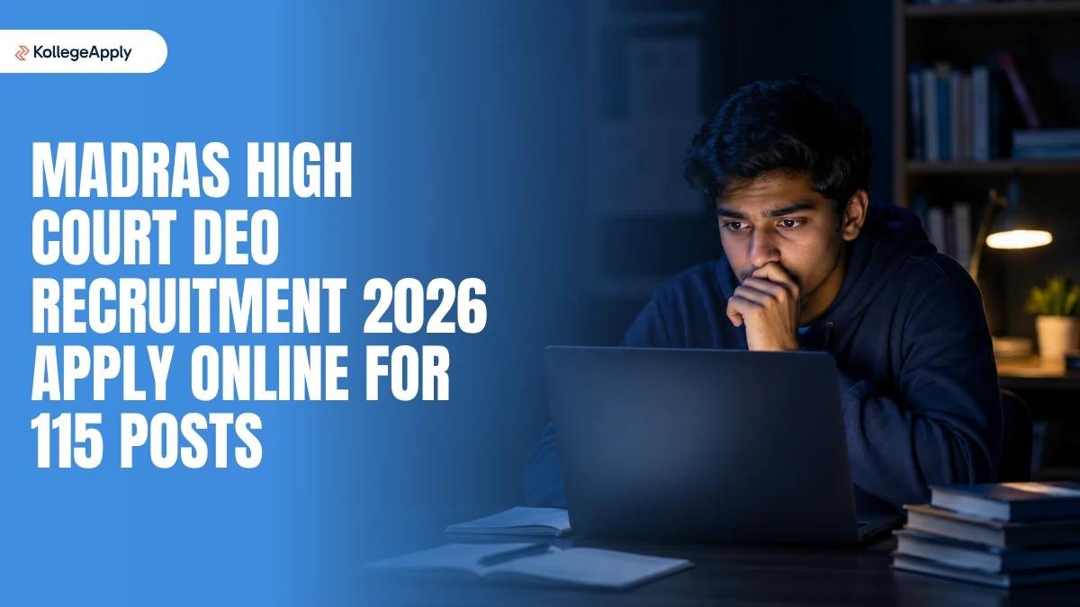 Madras High Court DEO Recruitment 2026 Apply Online for 115 Posts