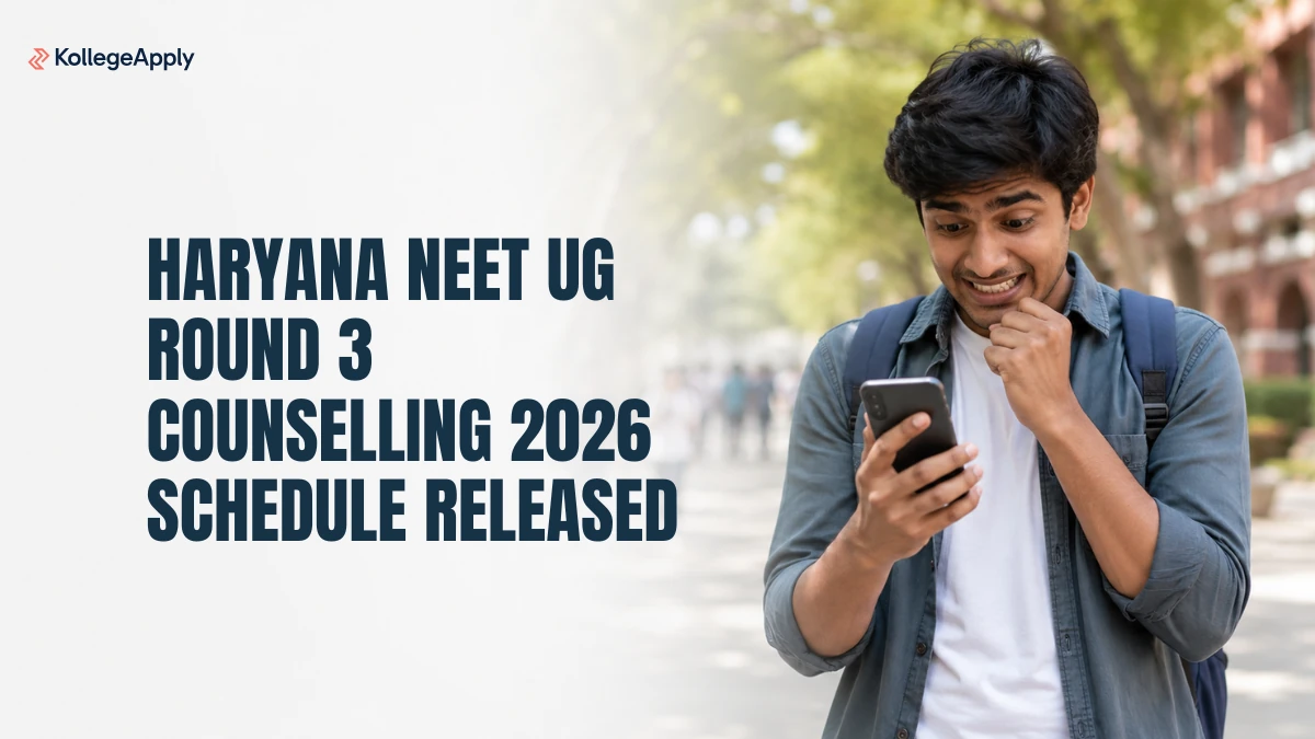Haryana NEET UG: Round 3 Counselling 2026 Dates, Schedule Released 
