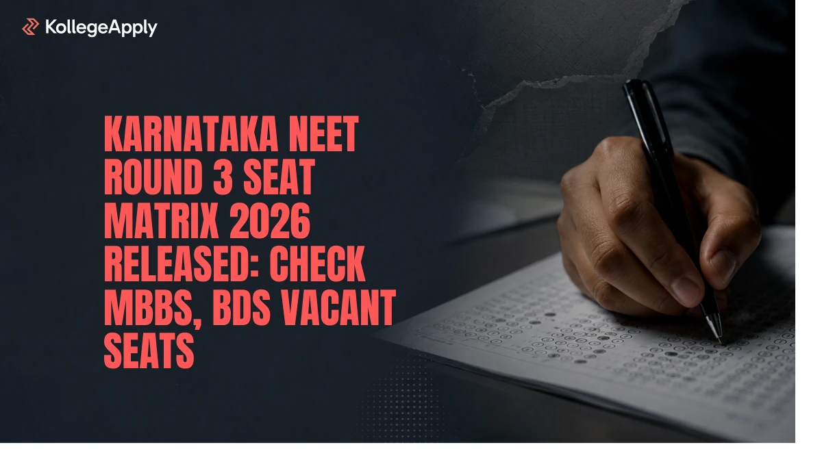 Karnataka NEET Round 3 Seat Matrix 2026: Result out, check MBBS BDS Seats